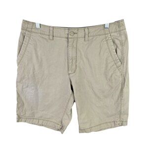 Mens Old Navy Brown Khaki Chino Shorts 100% Cotton 10" Inseam Size 32